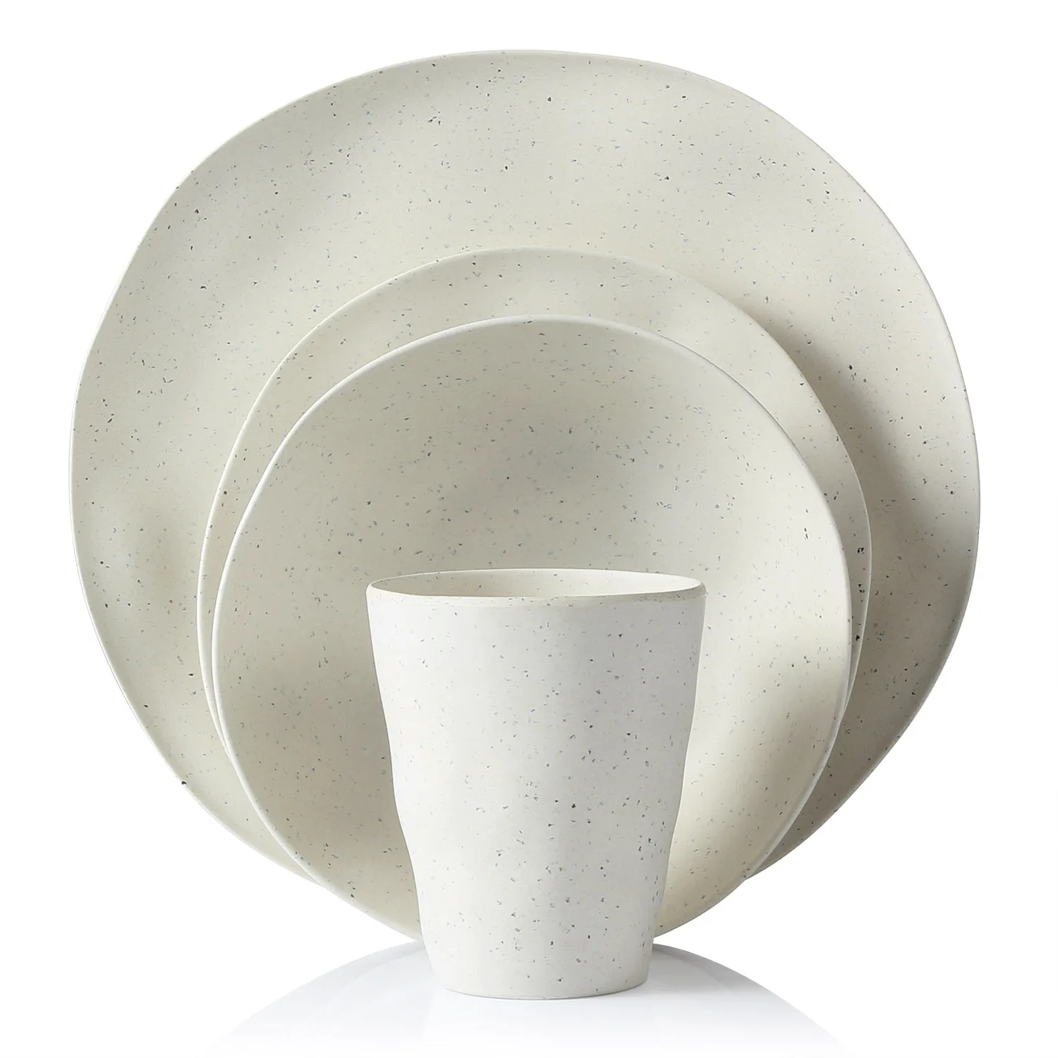 4set 16pcs Morgiana Bamboo Tableware Bactericidal Plate Upmark Dessert Dinner Dishes Unique Dining Breakfast Sets Utensils Dinnerware Bowl - Цвет: 4set 16pcs