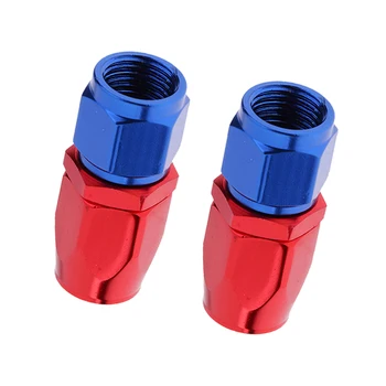 

2 Pieces Car Oil Fuel Line AN-6 Straight Aluminum Hose End Fitting Adapter