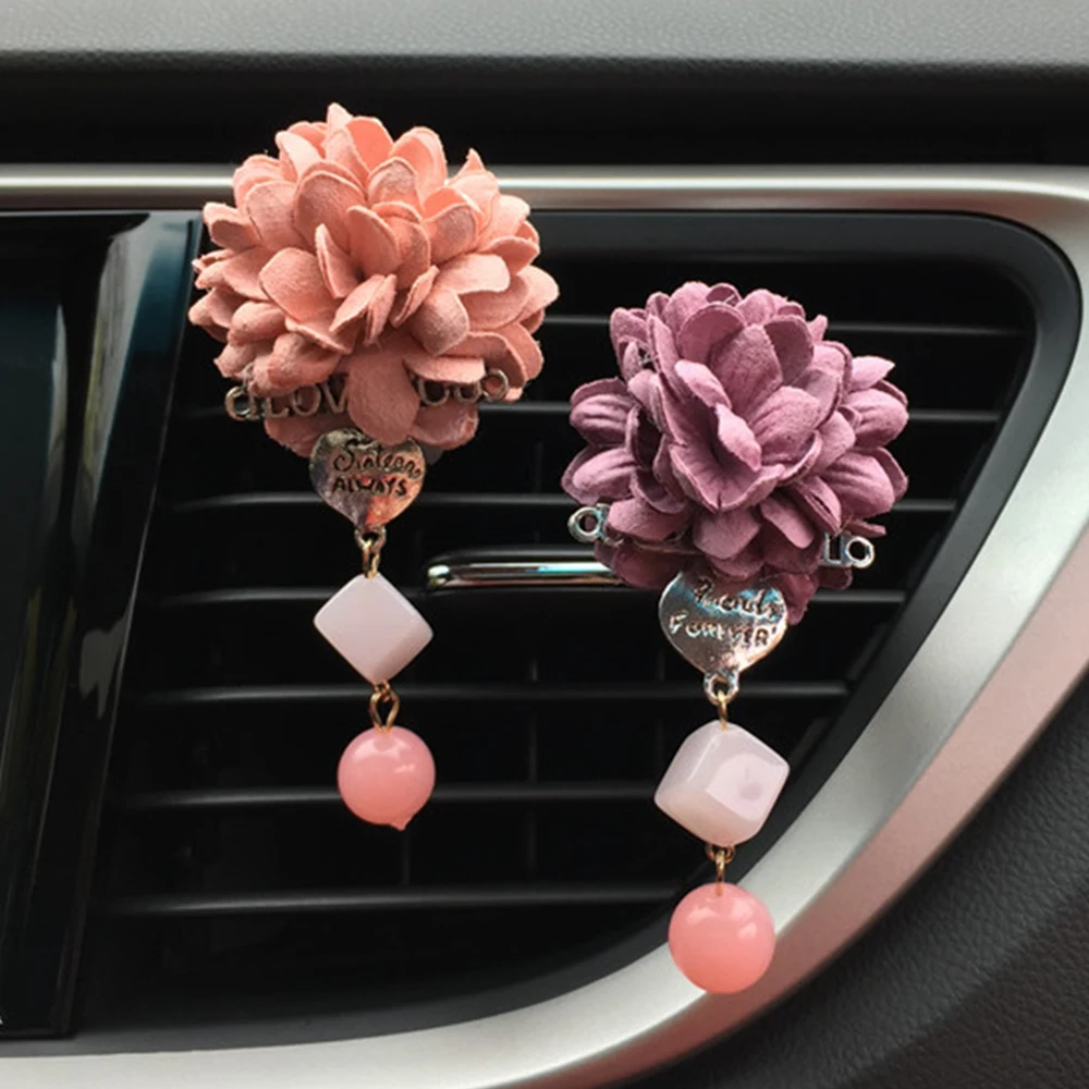 Car Air Outlet Fragrant Perfume Clip Air Freshener Diffuser Daisy Sunflower Ballet Girl Rose Shape Car Interior Accessories