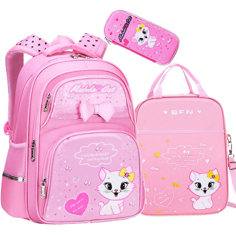 Mochilas escolares impermeables para niños y morrales ortopédicos con de princesas, para | - AliExpress