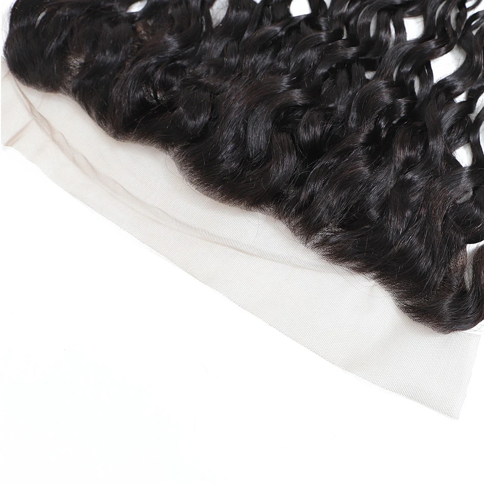 Liddy 13x4 Lace Frontal Closure 8-20 Inch Brazilian Water Wave Natural Hairline Lace Frontal Human Non Remy Hair