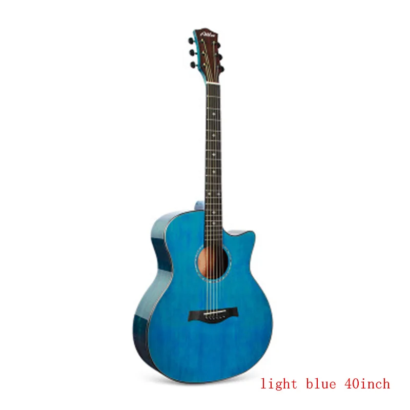 41 дюймов в разрезе гитара цельное ель Сапеле акустической гитары красочная синий