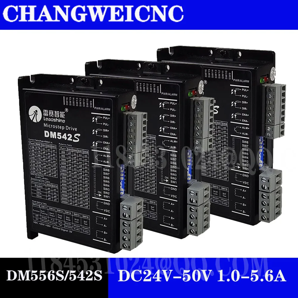 Leadshine 2 상 스테퍼 모터 드라이버 DM556S / 542S DC24V-50V 1.0-5.6A 는 DM556 대신 NEMA23 스테퍼 모터에 적합합니다.