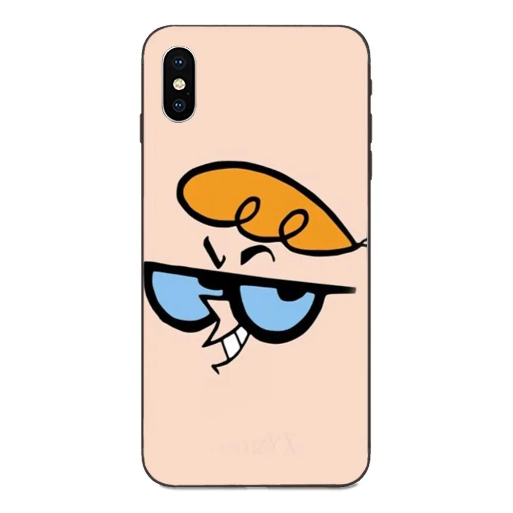 Красочный стиль для Apple IPhone X XS Max XR 4 4s 5 5S SE 6 6S 7 8 Plus аниме мультфильм Декстер лаборатория - Цвет: as picture