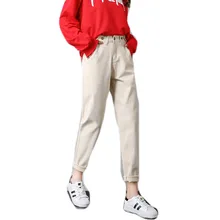 Джинсы для женщин плюс кашемировые шаровары осень/зима новые свободные WT14