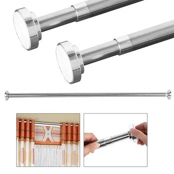 

Decoration Bathroom Hanging Adjustable Pole Hang Tension Curtain Rod Rail Corrosion Holder Shower Extendable Rust Resistant