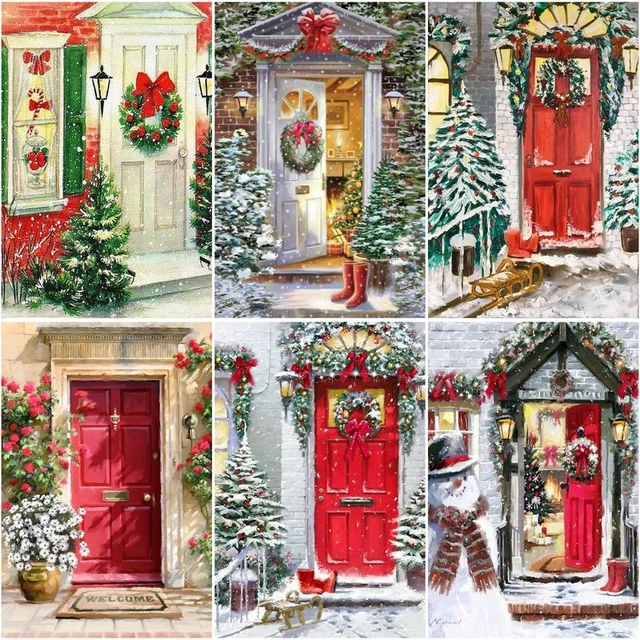 Red Door Frame - NEW Paint By Numbers - Paint by numbers for adult