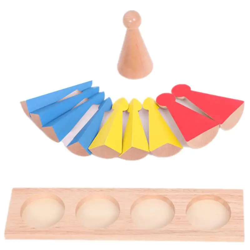 

Montessori Materials Wooden Score Doll Colorful Kid Educational Toy Teaching Aid New