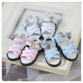 BJD shoes leather shoes sandals for 1/4 1/6 BJD doll shoes doll accessories cross line style bjd shoes 1