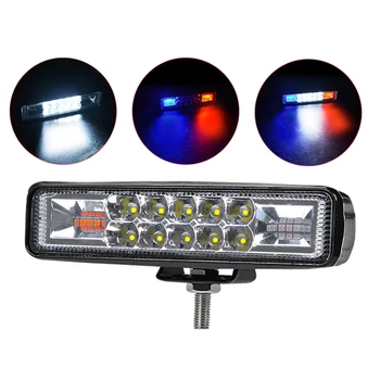 

48W Strobe Flash Work Light Led Light Bar Red White Blue For Offroad 4X4 Atv Jeep Suv Motorcycle Truck Trailer Car Accessories 1