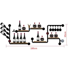 Металлическая и деревянная стойка для вина настенная фляга для виски держатель Европейский-стиль стеллаж для вина дисплей для бутылок стойка Органайзер