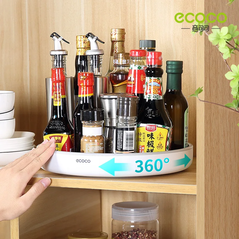 Вращающийся на 360 градусов лоток для кухонного хранения стойка специй поднос еды