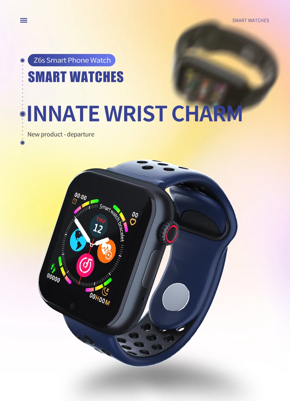 Z6S Смарт-часы с sim-картой камера ответ на вызов смарт-телефон часы фитнес трекер Smartwatch кровяное давление iOS Android часы