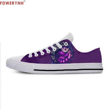 

Men's Casual Shoes New Cartoon Cute Funny Chasire Cat Lace-Up Canvas Strap Ladies Casual Man Shoes Comfortable