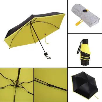 

Mini Sun Umbrella Sun/Rain Pocket Waterproof Parasol Folding Umbrella Umbrella 3 Colors Women Anti UV Double Use