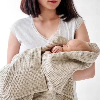 

100% linen double layer/honeycomb Child or adult hygroscopic breathable antibacterial skin-friendly bath towel / cover blanket