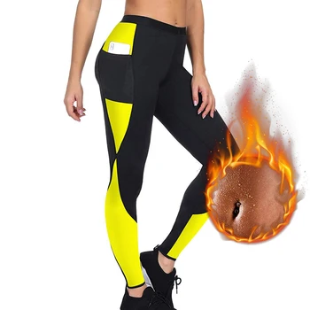 

CALOFE 2020 Women Body Shaper Neoprene Sauna Slimming Pants Shapewear Waist Trainer Slimming Pants Weight Loss Fat Burning