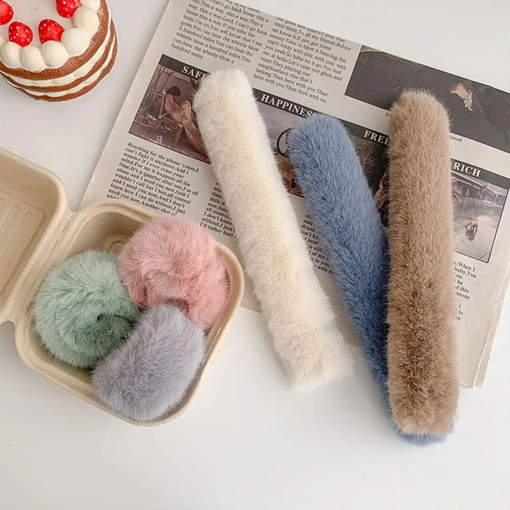 

Plush Slap Ring Bracelet Hair Ring Womens Girls Plush Accessories Hair Ponytail Bands Hair Winter Sweet Holder Z2J7