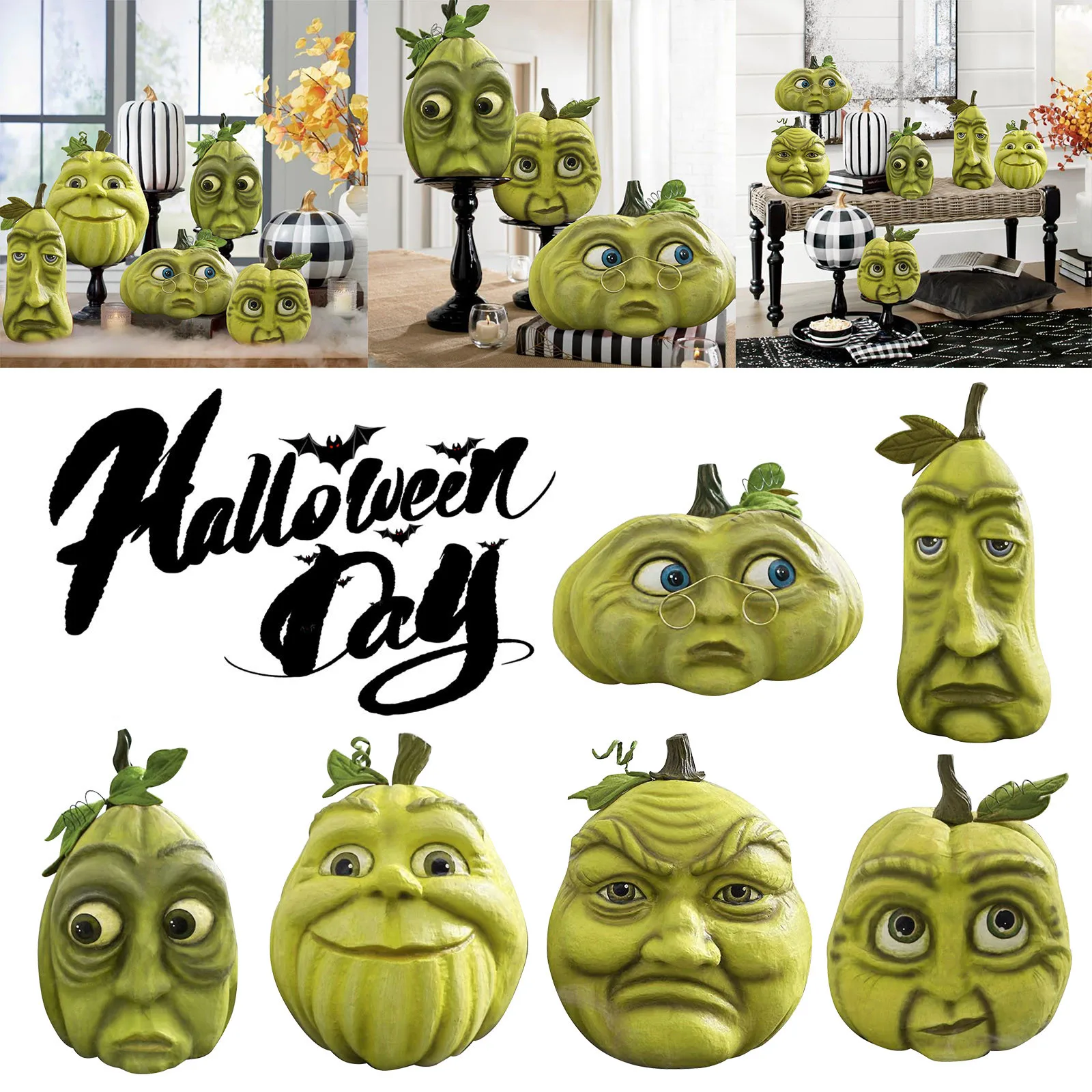 Забавное экспрессивное украшение в виде тыквы на Хэллоуин подарочное