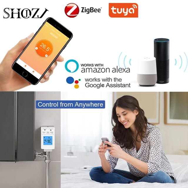 TUYA Smart Radiator Thermostat Valve Multi-Room Control Programmable Thermostat  Heater Heating TRV Thermostatic Support Alexa