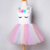 Vestidos de unicornios Pastel para niñas, disfraz de unicornios para fiesta de cumpleaños, tutú de princesa, disfraces de Halloween ► Foto 3/6