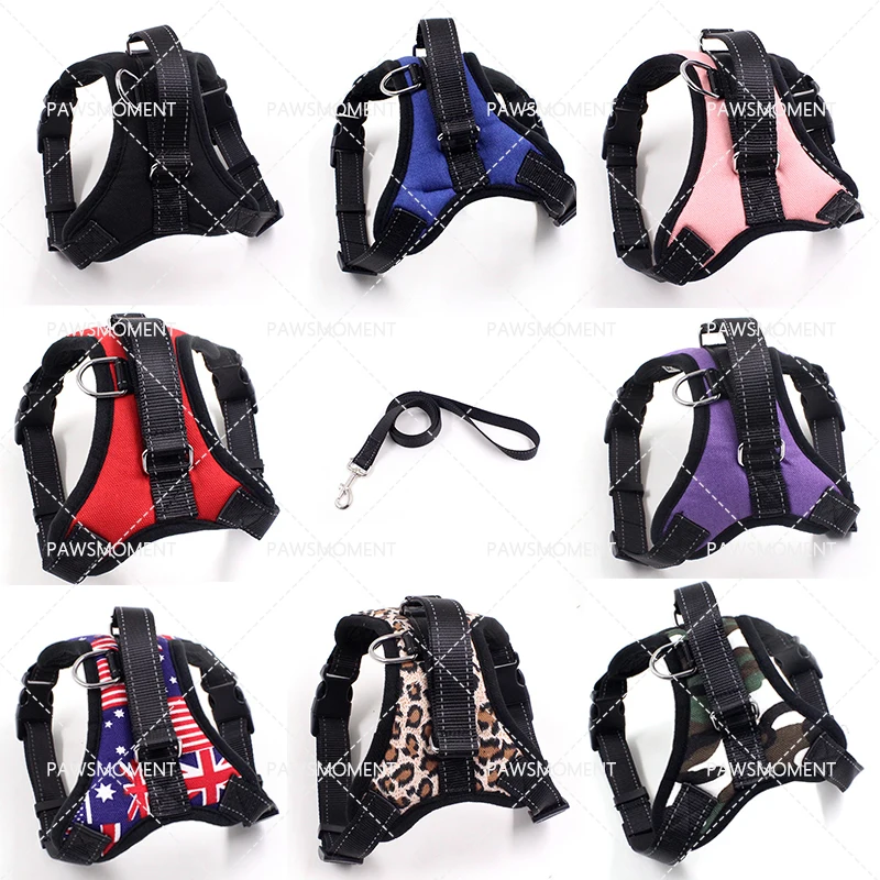 Nylon Dog Adjustable Harness Vest French Bulldog Puppy Small Medium Dogs Accessories Cats For Chihuahua Walking | Дом и сад