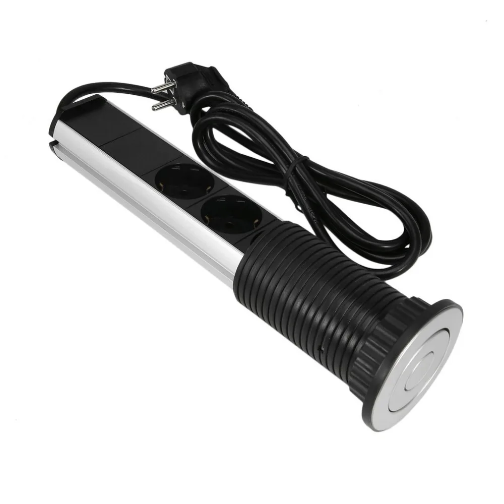 

USB Socket Sockets Electrical Outlet Power Plug Table Portable 220 v EU plug Charger Retractable Base 16 A 3 Plugs Dropshipping