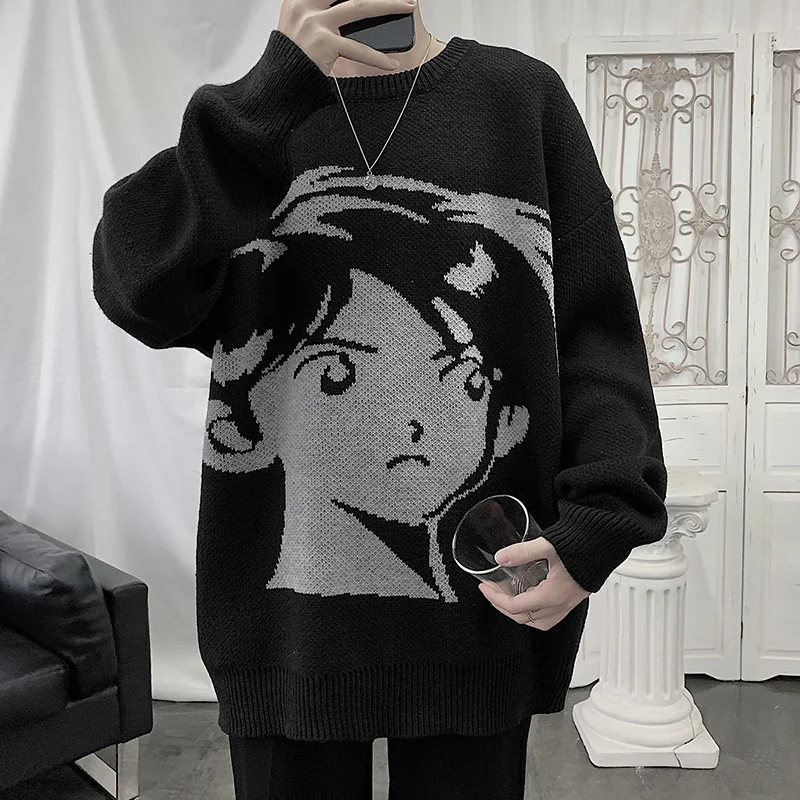 Pullover Sweater | Tops - Harajuku Pullover Sweater Oversized Style Men  Women Print - Aliexpress