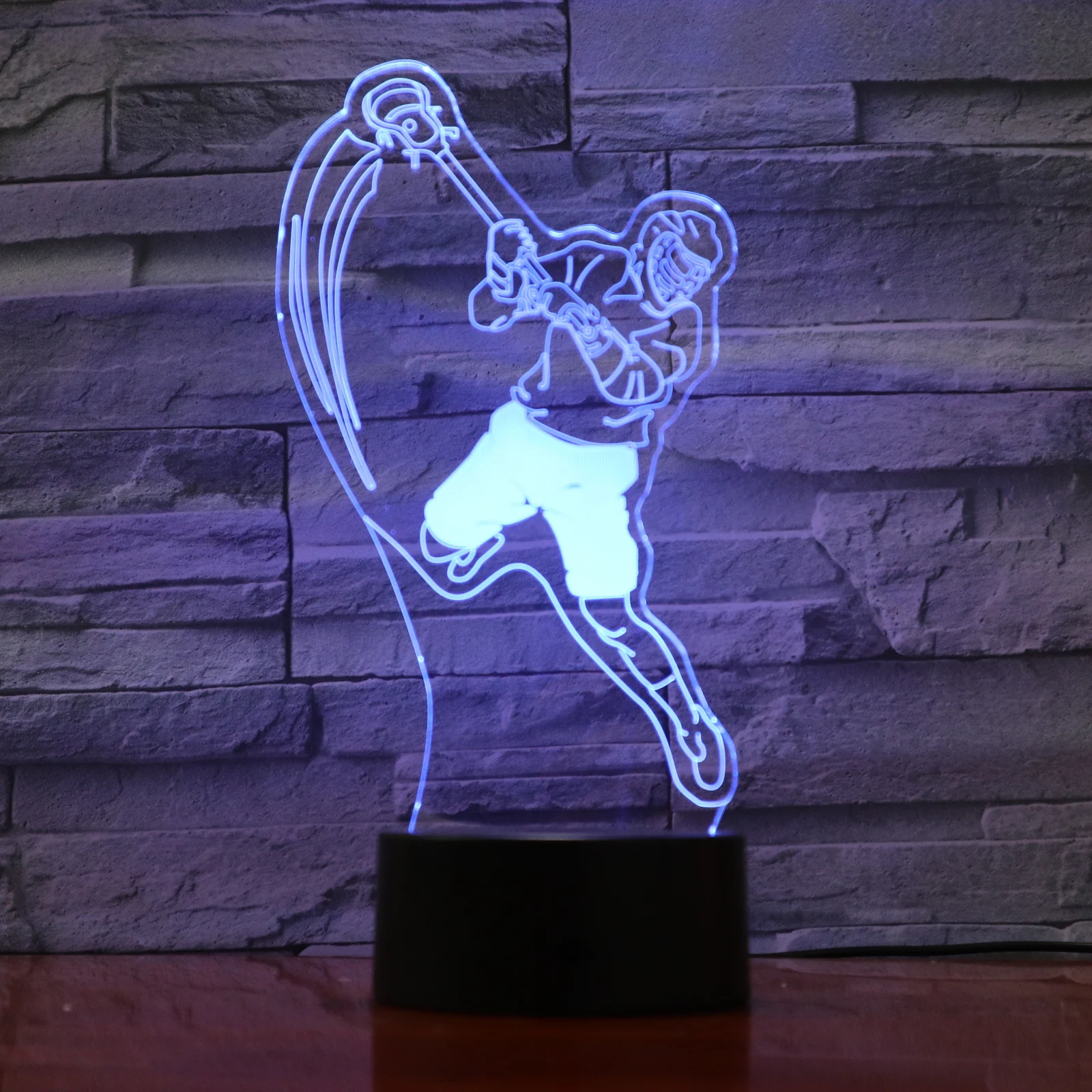 Хоккей Спорт моделирование светодиодный 3d-ночник лампа 7 цветов Изменение USB luminaria рождественские украшения для дома 992