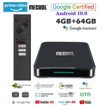 

Mecool KM1 Android 10.0 4GB+64GB TV Box Amlogic S905X3 Quad Core 4K 2.4G/5G BT4.1 Smart TV BOX Primary Video Google Certified