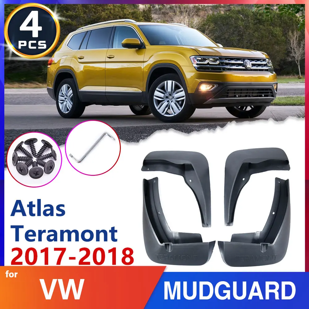 

Car-Mud-Flap Tire Fender Mudguards for Volkswagen VW Teramont Atlas 2017 2018 2019 Splash Guard Mudflap Auto-Accessories-Goods