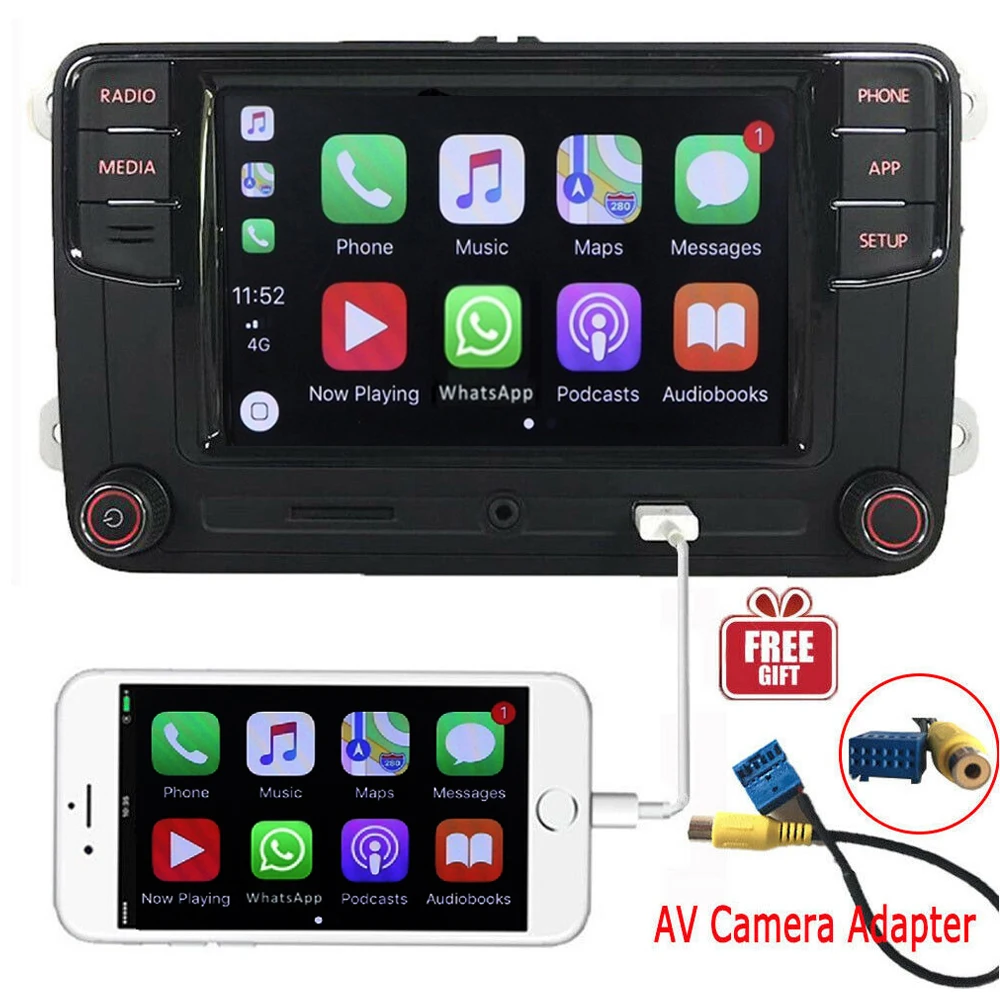 Автомобильная стереосистема 6 5 дюйма RCD330 + CarPlay MirrorLink BT USB RVC для Volkswagen Tiguan Golf Passat Polo