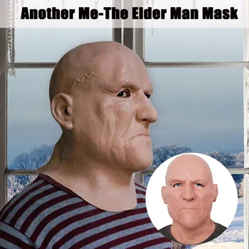 

Another Me-The Elder Man, Latex Mask, Old Man Masks Halloween Cosplay Costume Party Event Props Toys Carnival Mask Máscara
