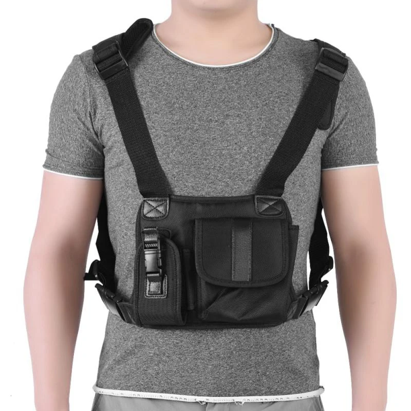 Fashion Men Chest Bag Hip Hop Tactical Shoulder Bag Streetwear Casual Functional Chest Pack