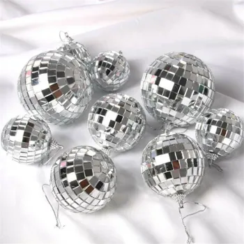 

Christmas Mirror Balls Light-bulb Shape Merry Christmas Tree Hanging Bar Cake Decorations Xmas DIY Decor