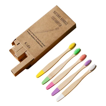 

5/10pcs Eco-friendly Bamboo Handle Medium Bristle Toothbrush Healthy Care Hygiene Tooth Brush Teeth Cleaning for Children