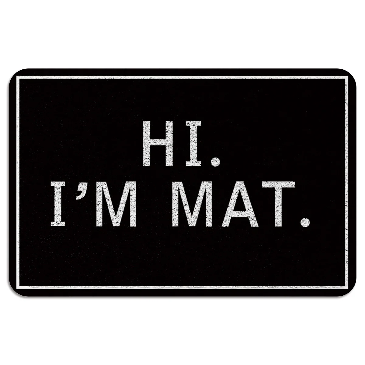 Hi I M Mat Black Doormats For Entrance Way Indoor Low Profile