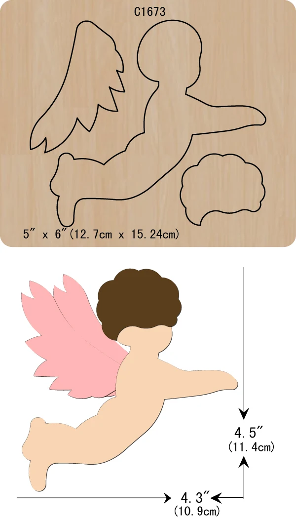 

New Angel boy Wooden die Scrapbooking C-1673 Cutting Dies