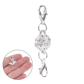 

24Pcs/Lot Rhinestone Ball Cuboid Magnetic Lobster Clasps Hook Kit Bracelet Making