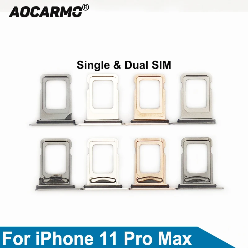 Aocarmo двойная и одна SIM-карта для iPhone 11 Pro Max Sim лоток держатель Слот Запасная часть |