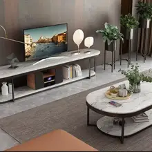 Boreal Европа Современная мраморная Настольная Ваза чайный стол сочетает в себе сокращенную эллиптическую двухслойную Настольная Ваза чайный стол гостиная в помещении