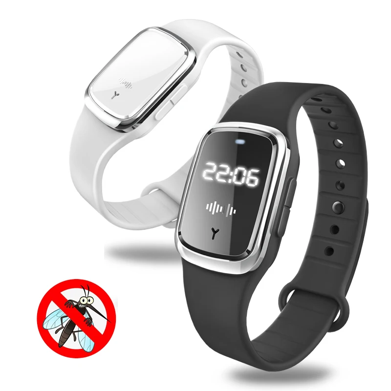 

Newest Natural Ultrasonic Mosquito Repellent Watch Rechargeable Anti-mosquito Bracelet Pest Insect Bug Banish Device