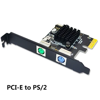 

Mos Chip 9990CV PCI-Express To 2x PS2 PS/2 Port For PC Windows Linux Keyboard Mouse Adapter Card Supports Windows Linux