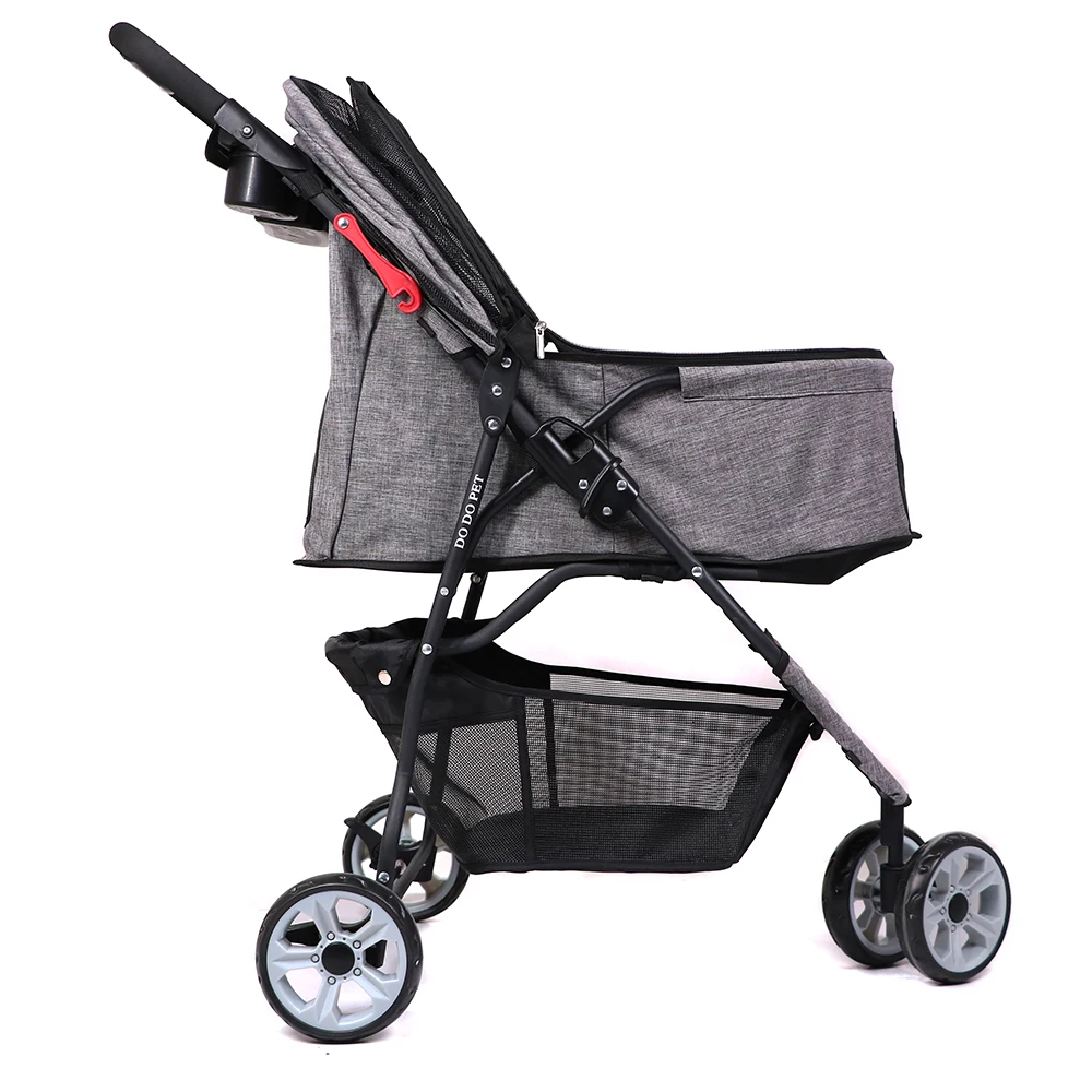 Pet Dog Carrier Stroller Foldable Pet Carrier Strolling Cart 3 Wheels Dog Stroller Lightweight Dog