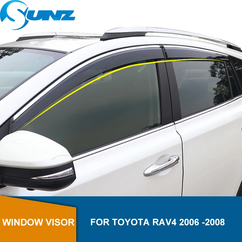 

Side Window Deflectors For TOYOTA RAV4 2006 2007 2008 Highly Transparent Window Visor Vent Shade Sun Rain Deflector Guards SUNZ