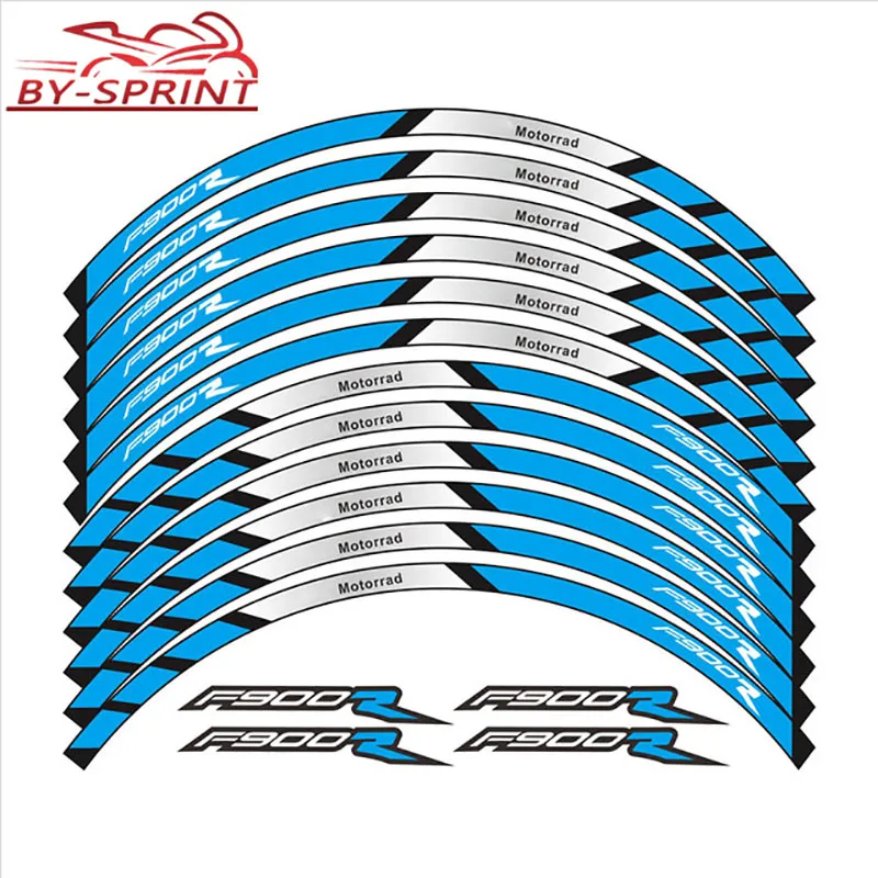 Motorcycle 12 X Thick Edge Outer Rim Sticker Moto Stripe Reflective Wheel protection Decals Stickers For BMW F900R F900 R f900r supermarket shelf pallet protection corner sleeve anti collision plastic corner guard board plastic safety edge cover