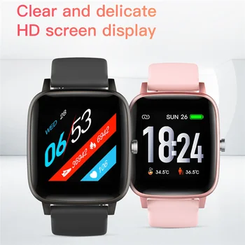 

T98 Smart Watch Temperature Measurement Heart Rate monitor Blood Pressure Fitness Tracker Sport smartwatch for Women Men Bracele