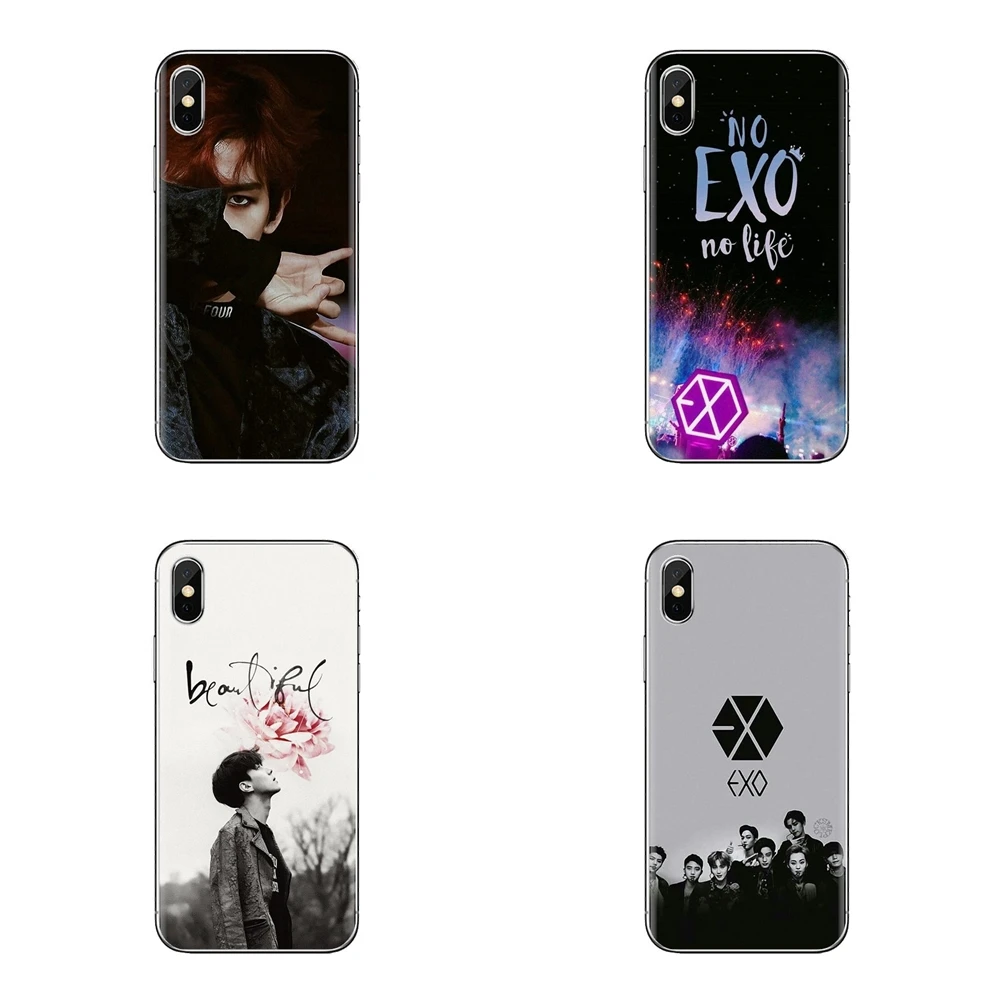 For Samsung Galaxy J1 J2 J3 J4 J5 J6 J7 J8 Plus 2018 Prime 2015 2016 2017 EXO band BAEKHYUN SEHUN Soft Transparent Cases Covers |