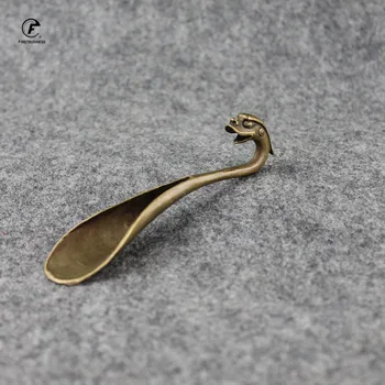 

Tea Spoon Copper Luckly Pixiu Manual Exquisite Tea Scoops Teaspoon Teaware Accessories Tea Shovel for Home Teahouse Office