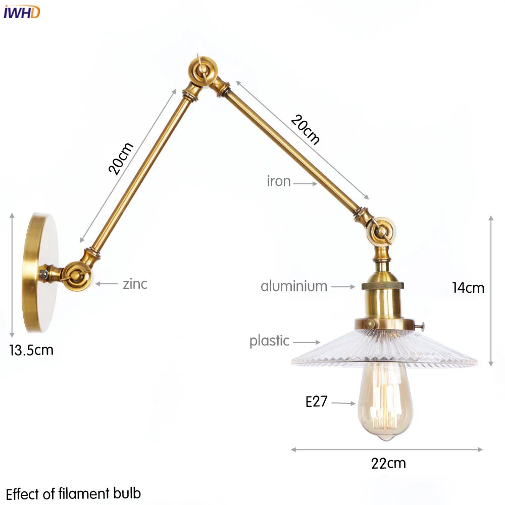 BA10L古铜色 尺寸图 钨丝 英文版